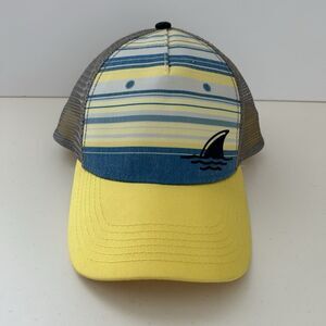 Land Shark Lager Baseball Cap Trucker Hat Mesh Snapback Yellow Mens Size OS